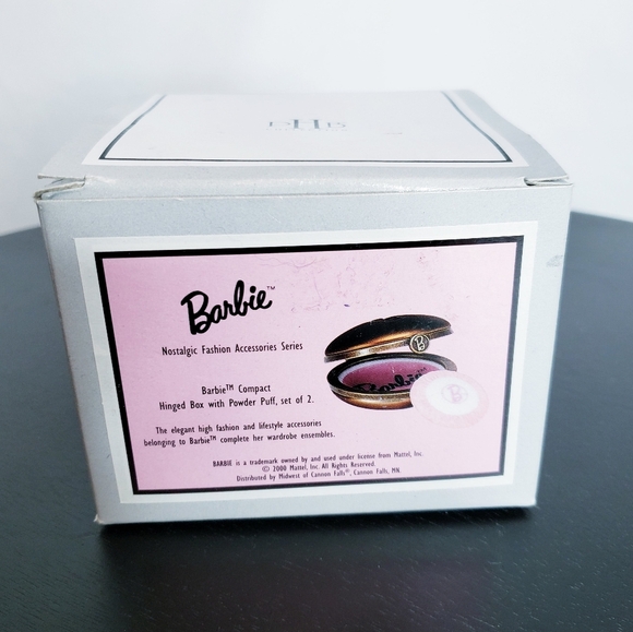 *Last Chance* Barbie Porcelain Hinged Box Compact + Powder Puff PHB Midwest - Picture 11 of 16